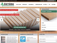 Tablet Screenshot of ozturkkontrplak.com